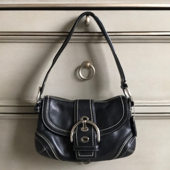 coach black leather soho bag